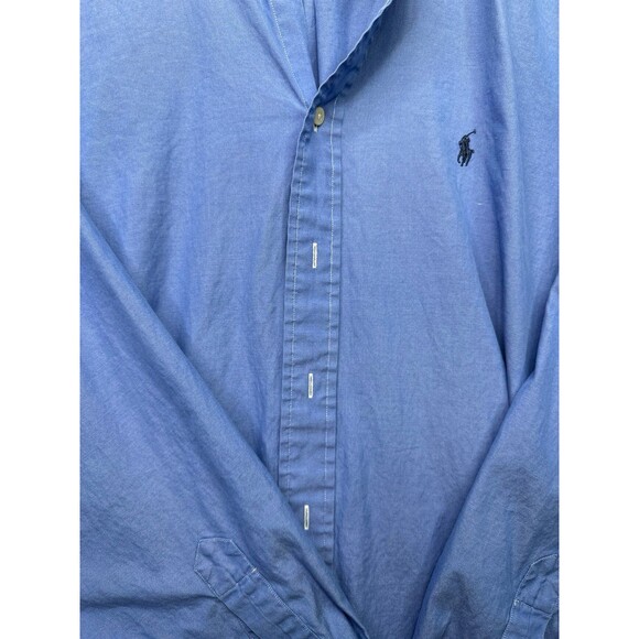 Ralph Lauren blue button down 16 1/2-34/35 - Picture 4 of 6